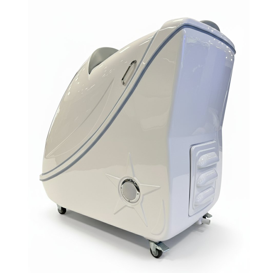 Side profile of the Infrared Ozone Steam Sauna capsule